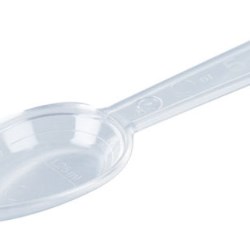 Translucent PP Single-Ended Plastic Measuring Spoons, 2.5ml to 5ml